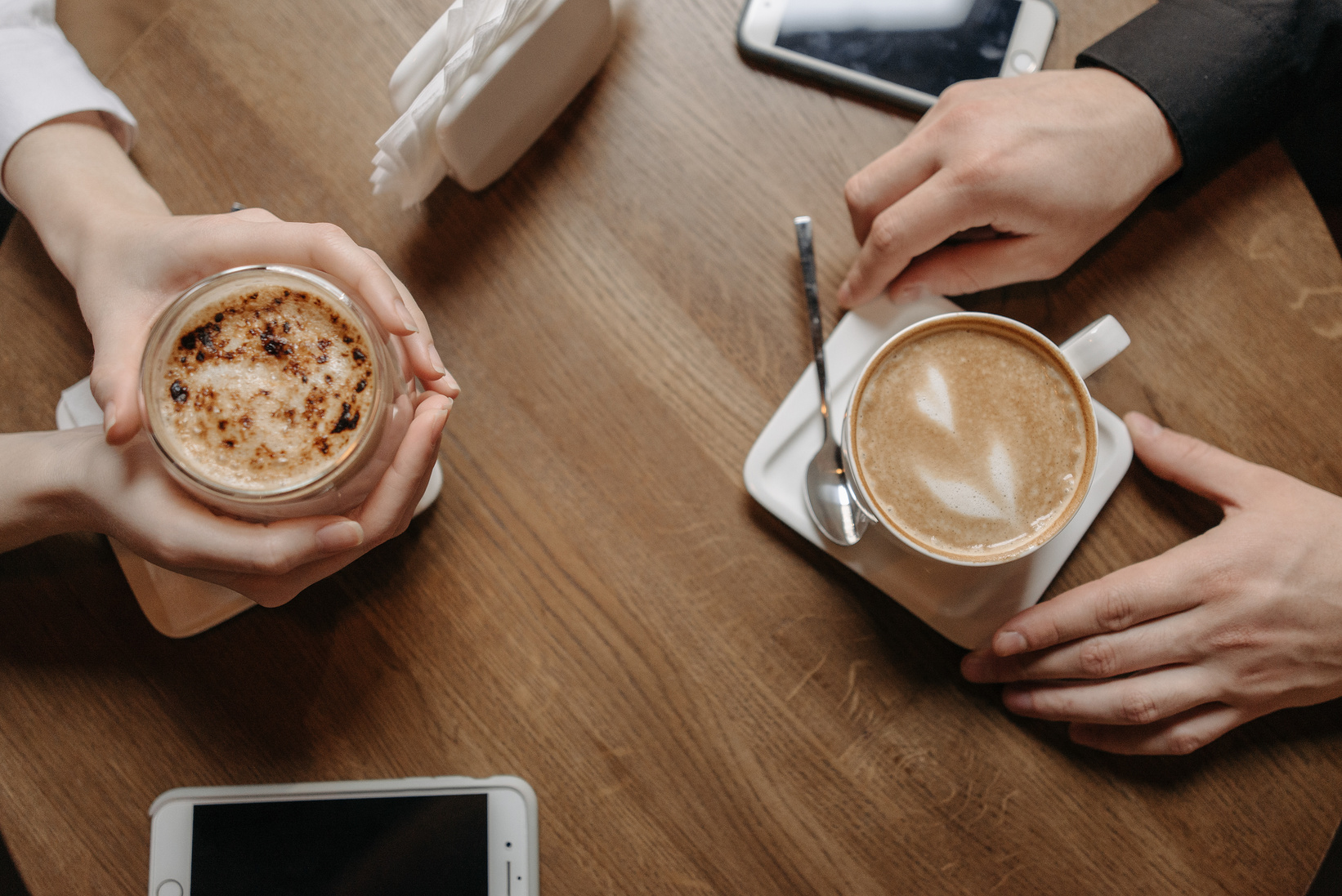 Two People Having Coffee Together